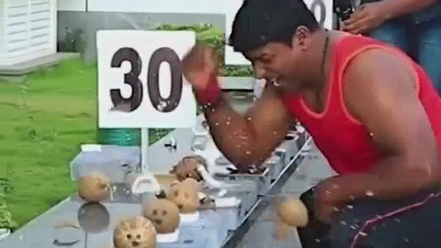 India Coconut Breaking Competition