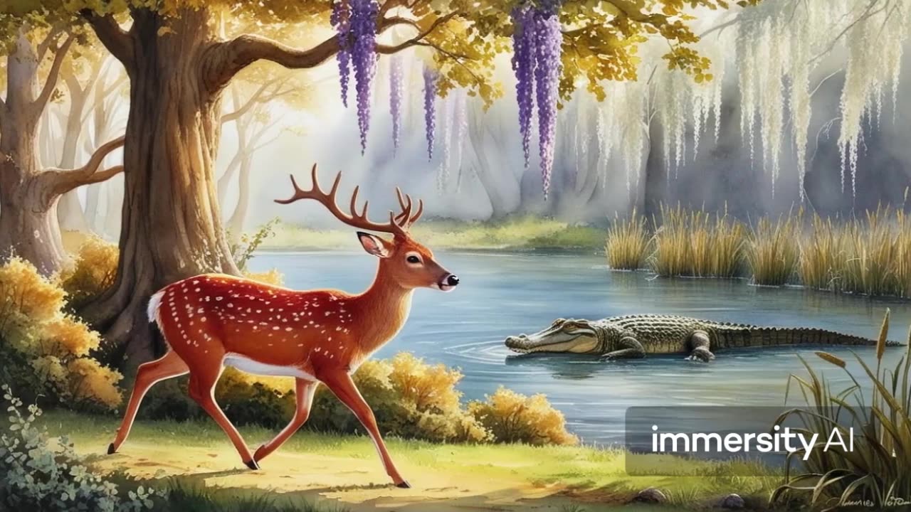 The Clever Deer and the Cunning Crocodile