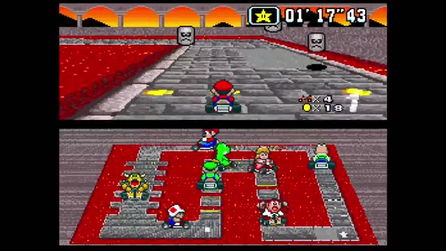 Super Mario Kart (snes) - Mushroom Cup 50cc (Mario) No Commentary