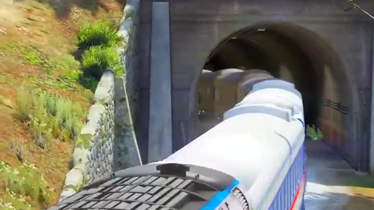 GTA V MICHAEL GIRLFRIEND ON BRAKE FAIL TRAIN TRACK