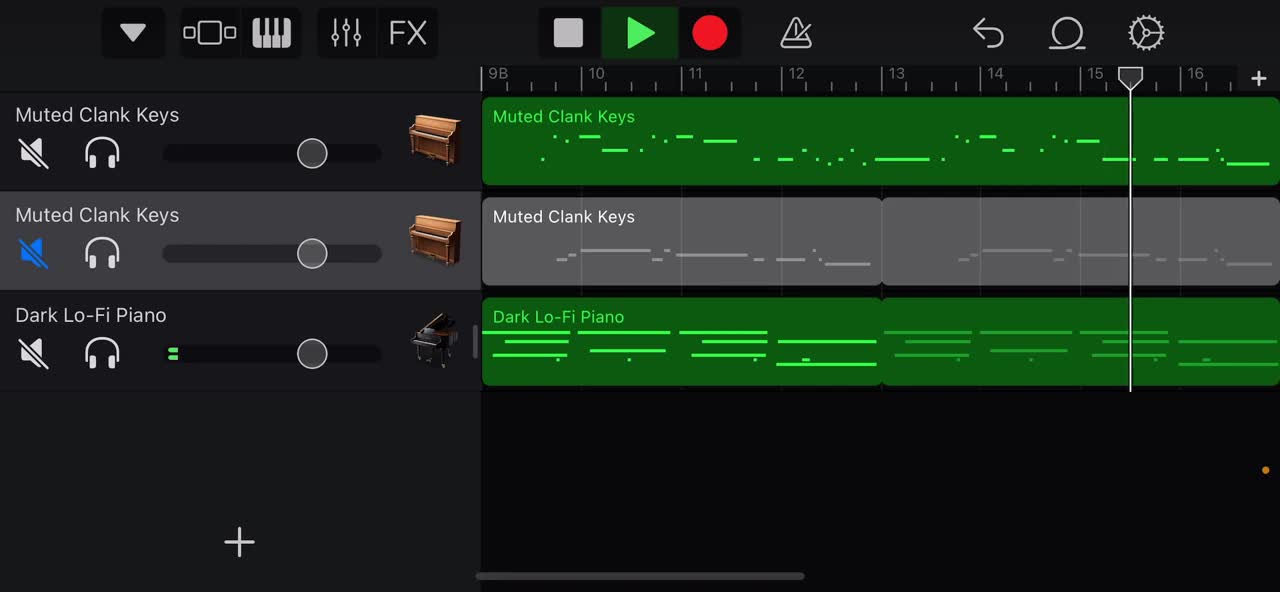 Music made on iPhone in garageband: Lo-Fi Piano