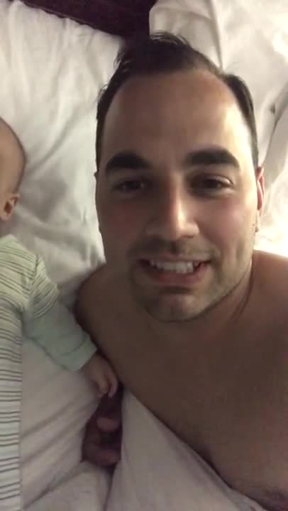 This Dad Tells His Sleeping Baby "I Love You." What the Baby Does Next is Absolutely Priceless.