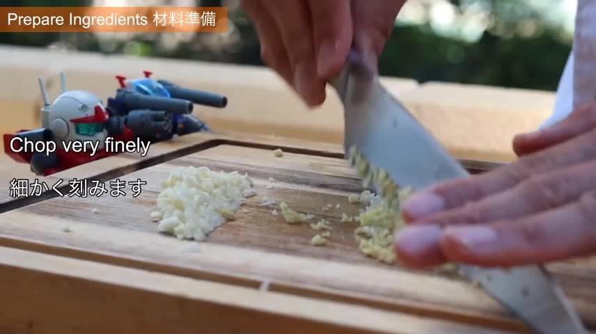 Chop Garlic And Set Aside