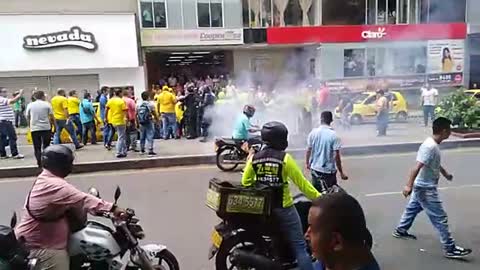 disturbios en el centro de Bucaramanga