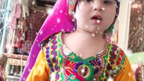 Cute baby in local dress