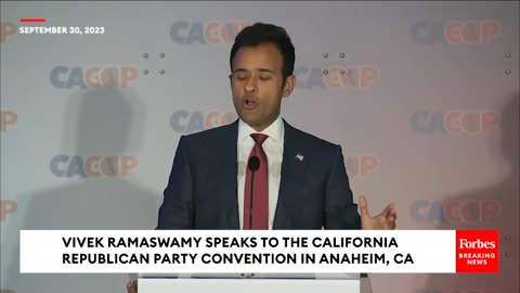 'Cut Through The Political BS'- Vivek Ramaswamy Speaks To California Republican Party In Anaheim, CA