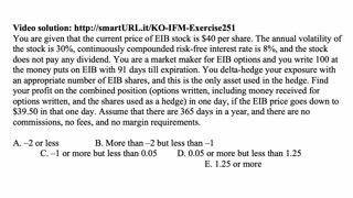 Exam IFM exercise for June 26, 2021
