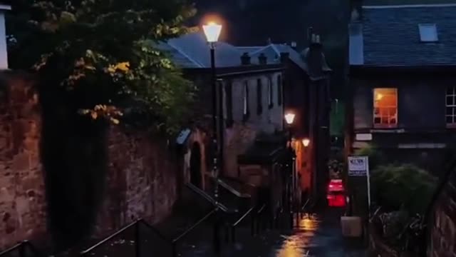 Rain scene from "Edinburgh"
