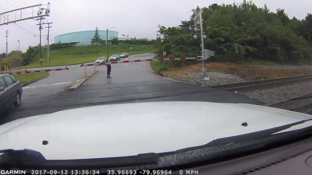 Train Smashes Through a Car