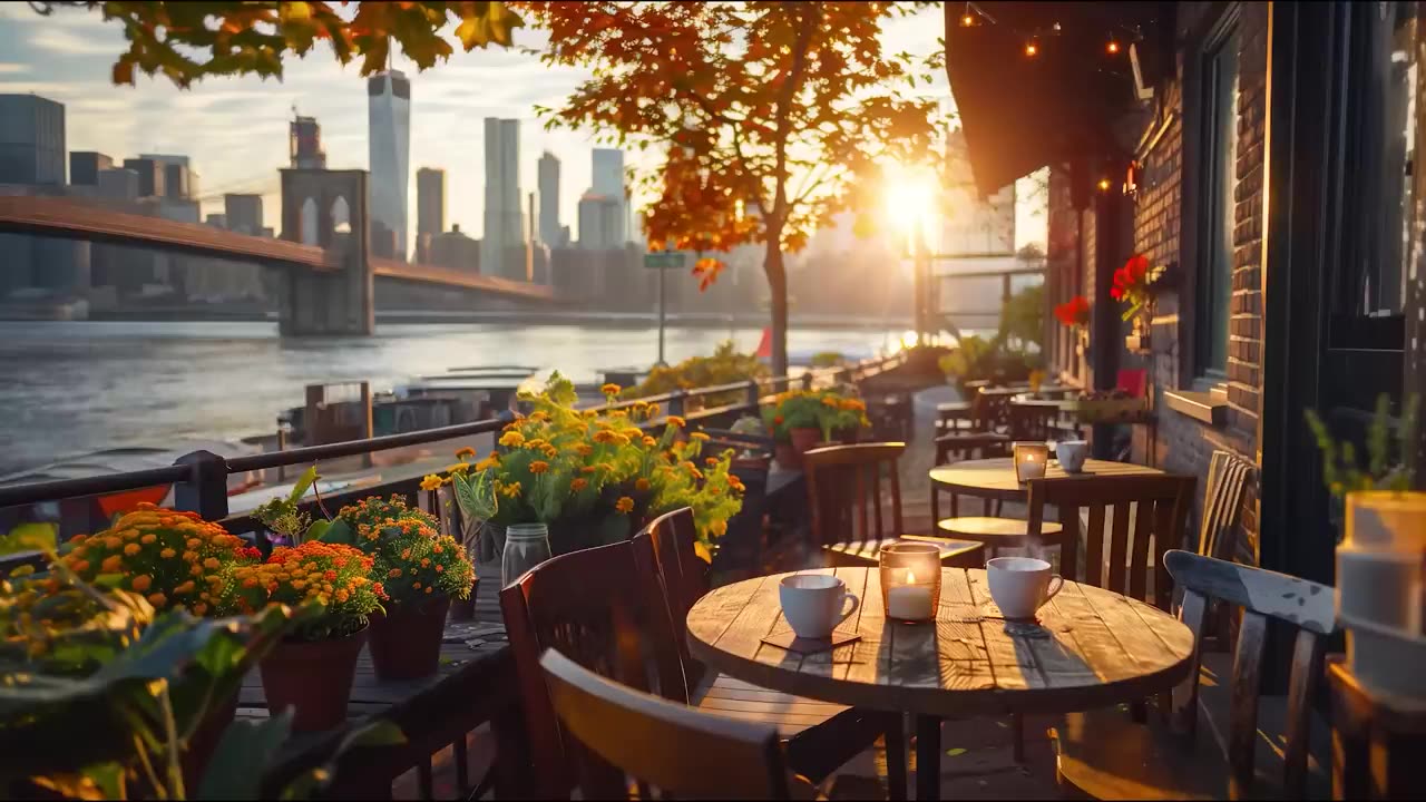 New York Coffee Shop Ambience - Sweet Bossa Nova Jazz Music