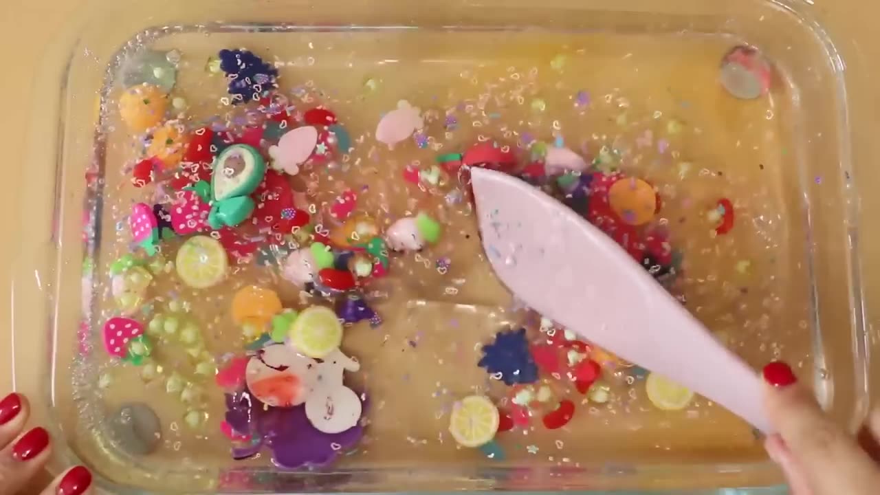 Making slime with piping Bags! Most satisfying slime video*ASMR*