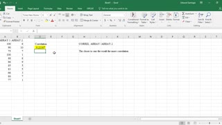 Microsoft Excel Tutorial - Correlation