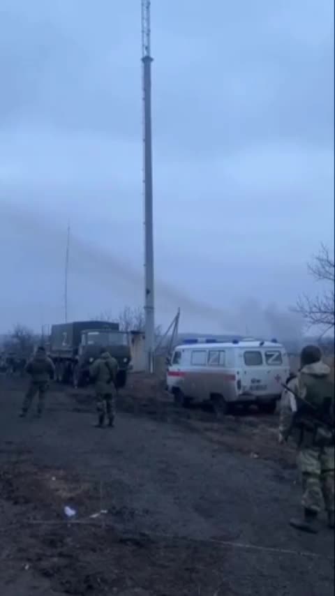 DPR strikes from the MLRS on the positions of the Armed Forces of Ukraine.