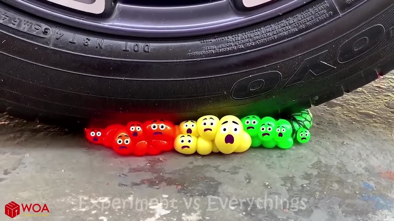 Experiment car vs jelly tooth paste coca