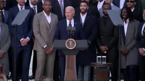 BIDEN: "2024 NBA champions, the Balls— you're Celtics, right?"