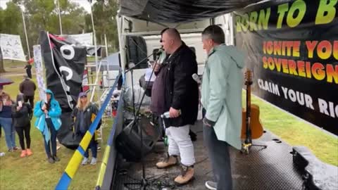 Adrian John Wells and Peter Little at the Parliament Canberra