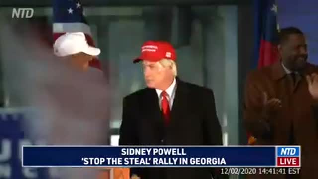 Sidney Powell at 'Stop the Steal'- Massive voter fraud exists, money traced back to China - NTD.