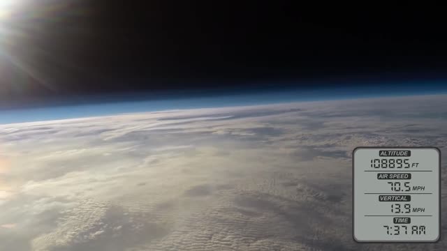 [FE]☀️ Ballon à haute altitude au lever du soleil jusqu'au bord de l'espace au-dessus du Texas