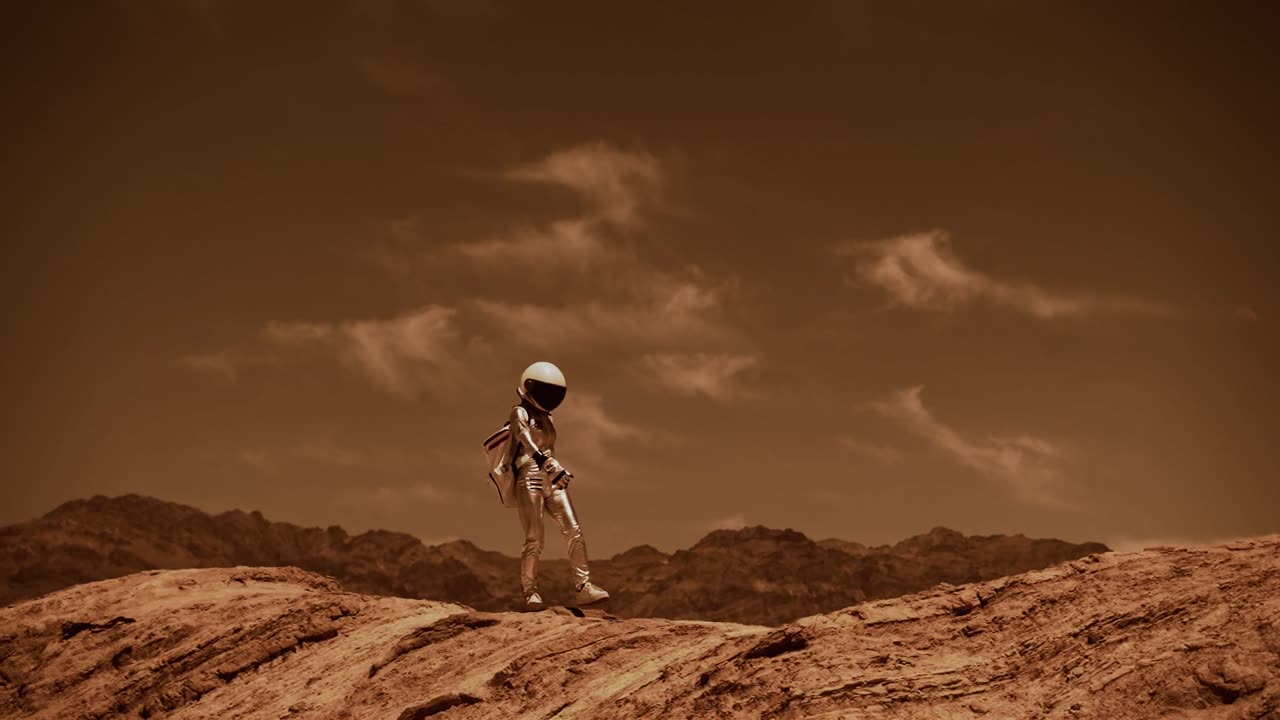 An atstronaut walking