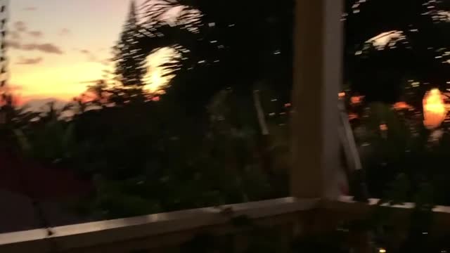 From a different perspective on our lanai. Still Maui Sunset Afterglow