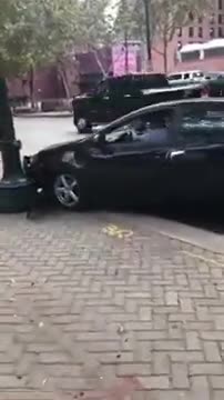 Instant Karma - Anti trump crashes car