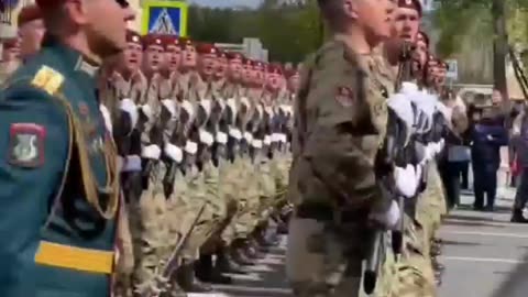 Rehearsal of the Victory Parade Moscow Rossgvardiya 2023