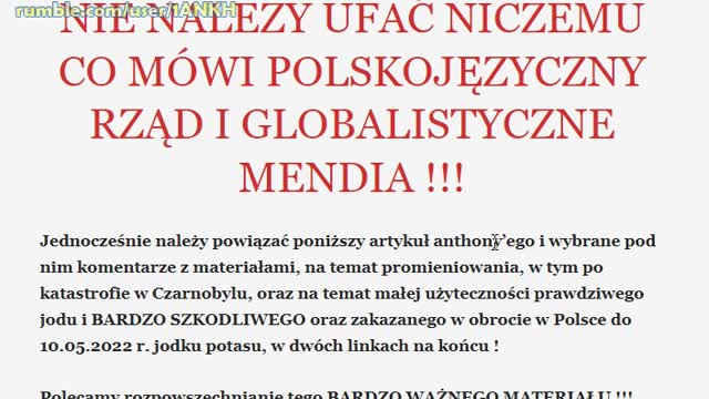 ATAK TERORYSTYCZNY JAKO PRETEKST DO WCIŚNIECIA TRUCIZNY! NIE DAJ SIĘ ZABIĆ!