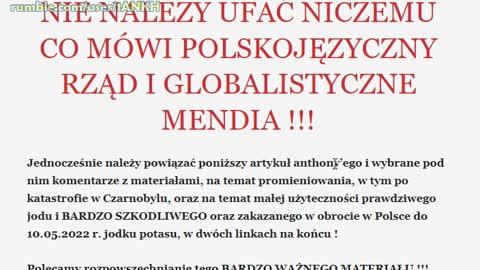 ATAK TERORYSTYCZNY JAKO PRETEKST DO WCIŚNIECIA TRUCIZNY! NIE DAJ SIĘ ZABIĆ!