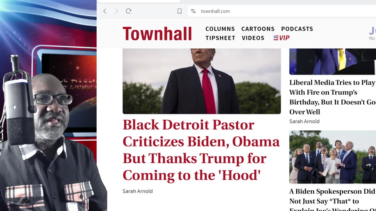 Black Detroit Pastor Thanks Trump for Visiting the Hood and Dissed Biden and Obama