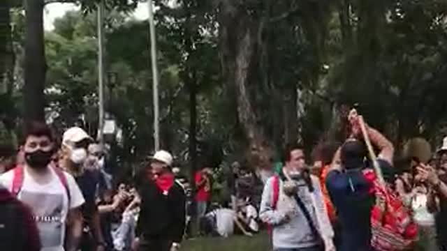 Concentración en el parque San Pío