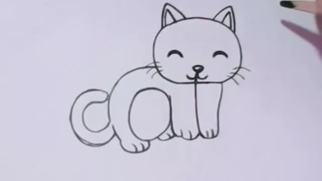 How to Draw a Cartoon Cat from the word Cat!