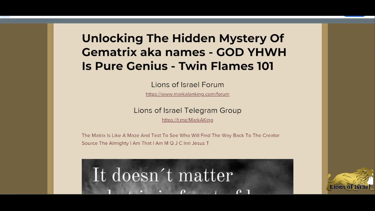 Unlocking The Hidden Mystery Of Gematrix aka names - GOD YHWH Is Pure Genius - Twin Flames 101