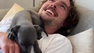 Man Who Never Had a Dog Meets New Puppy