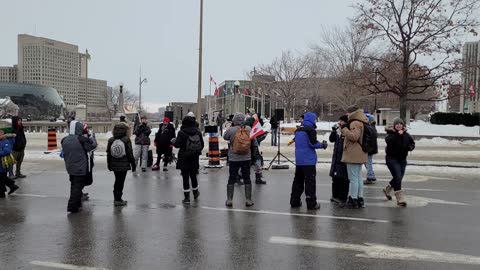 Ottawa February 6 - Freedom Protest Preaching salvation on the street.