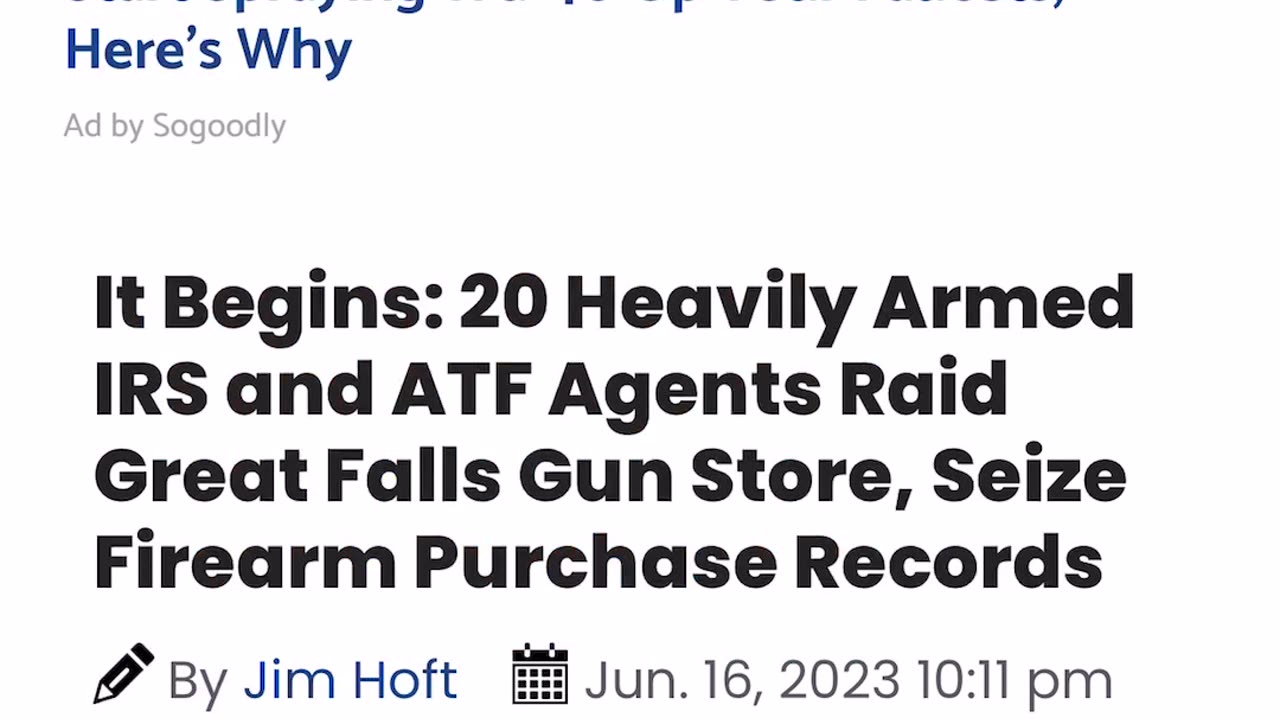 20 armed IRS agents and atf agents raid gun store