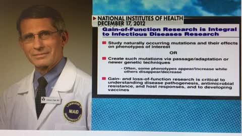 "Gain of Function Integral". Fauci. Dec. 17th, 2012.