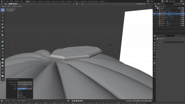 The polygon is on the head of the cactus