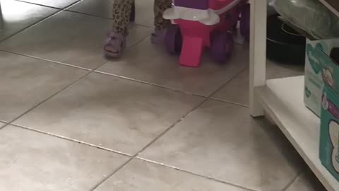 Mila playing with grandma