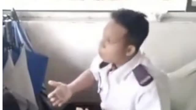 The monkey robbed the guard