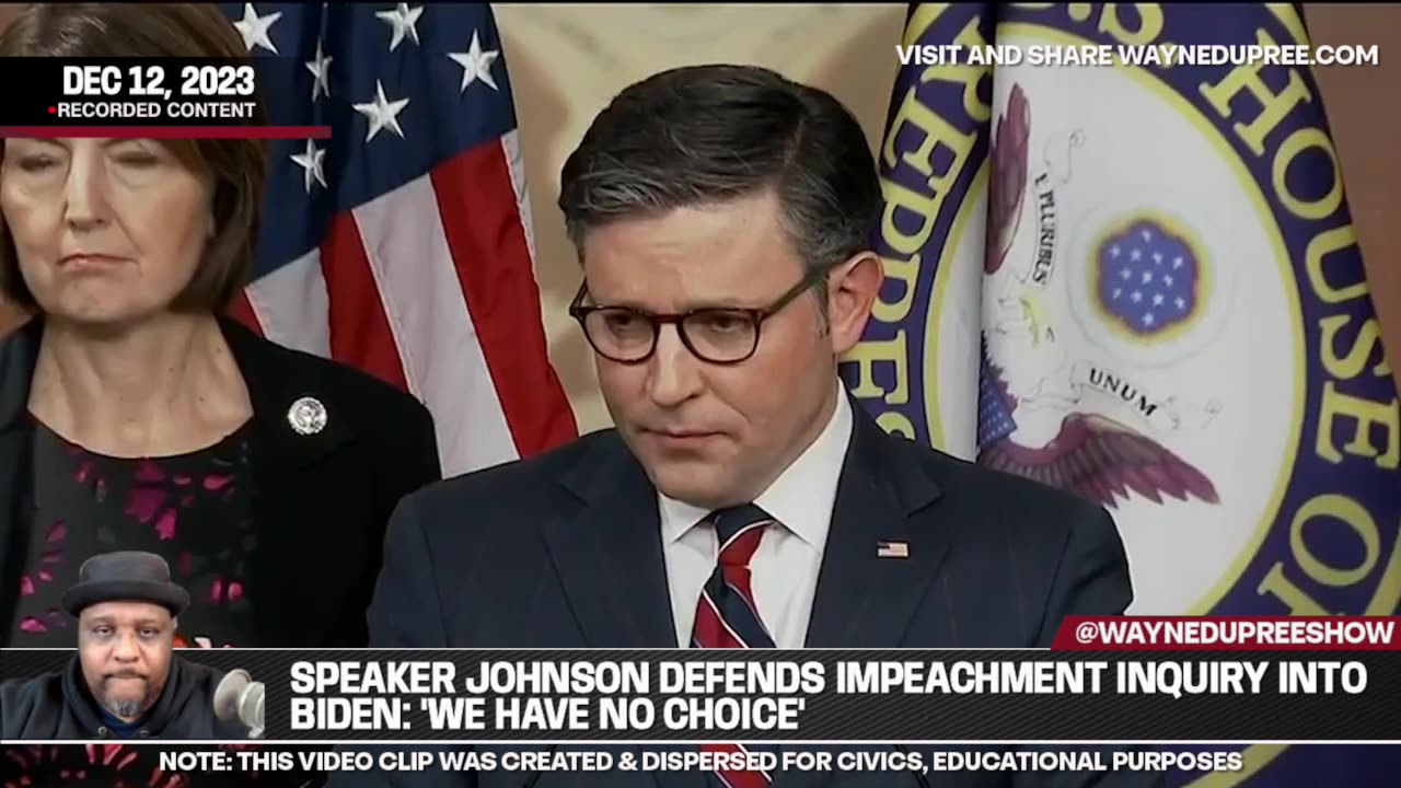 Speaker Johnson Defends Impeachment Inquiry Into Biden: 'We Have No Choice'