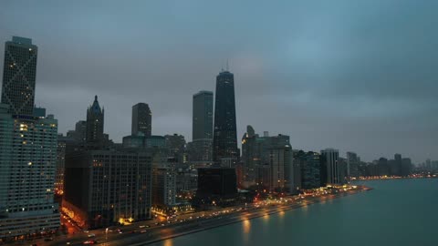 Fantastic Chicago Skyline view from Lake Michigan