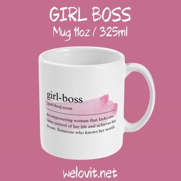 GIRL BOSS Mug by Welovit - 11oz / 325ml ❤️