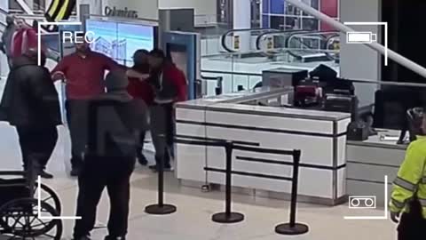 SHOCKING FIGHT IN AIRPORT