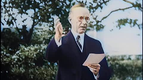 POTUS Calvin Coolidge IN COLOR - AUDIO-VIDEO 1924