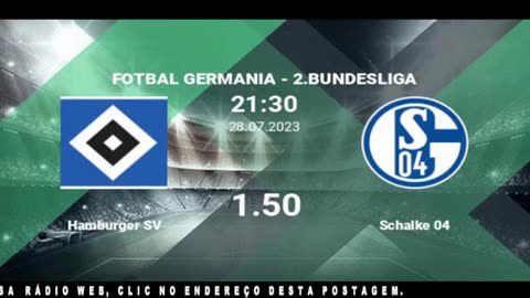 Hamburger SV X FC Schalke 04: Rodada 1 do Alemão 2ª Divisão 2023