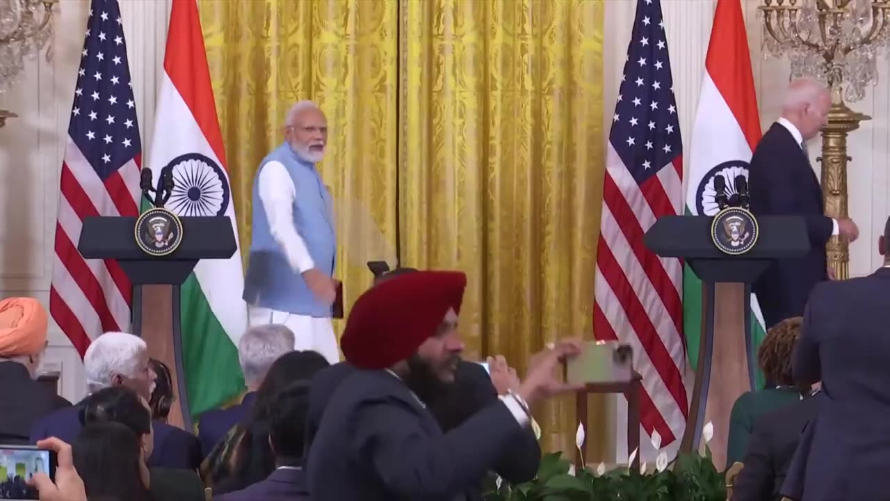 PM Modi and Joe Biden at the joint press conference at the white house