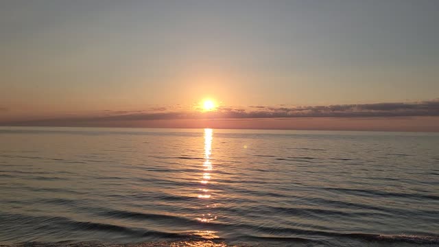 Sunrise over Lake Michigan at Point Beach State Park