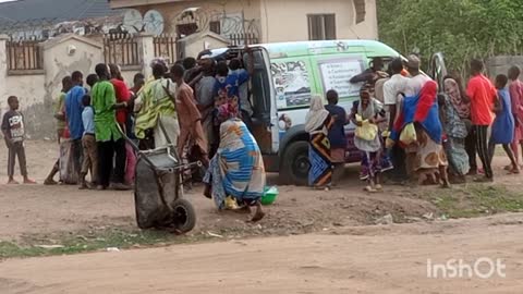 homeless scrambling for food in Nigeria