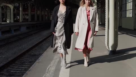 women-modeling-in-a-train-station