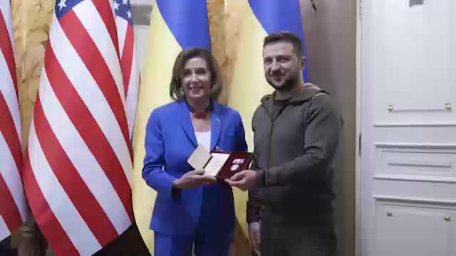 Nancy Pelosi in Kyiv.